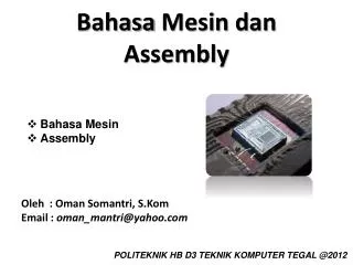 bahasa mesin dan assembly