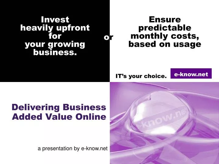 delivering business added value online