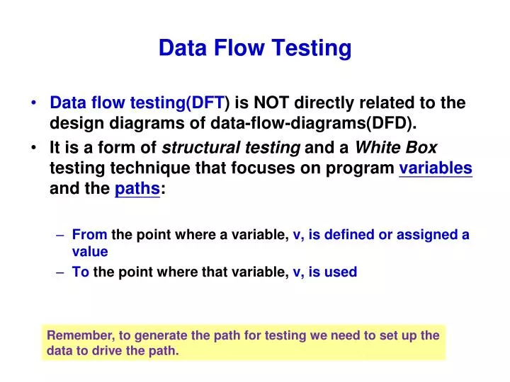 data flow testing