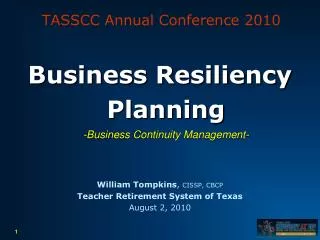 TASSCC Annual Conference 2010