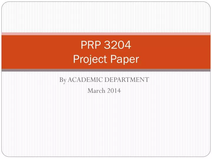 prp 3204 project paper