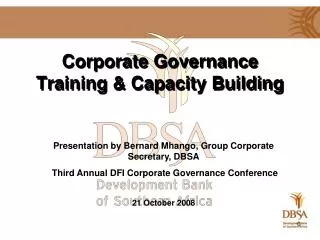 Corporate Governance Training &amp; Capacity Building