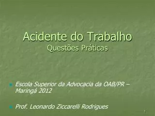 acidente do trabalho quest es pr ticas