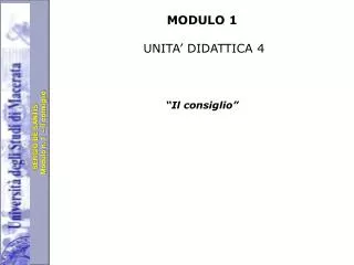 modulo 1 unita didattica 4