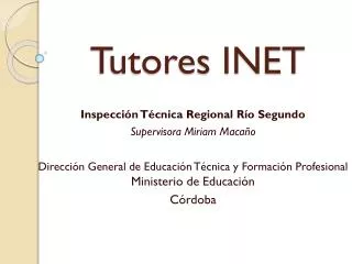 tutores inet