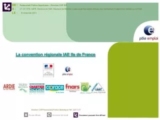 la convention r gionale iae ile de france
