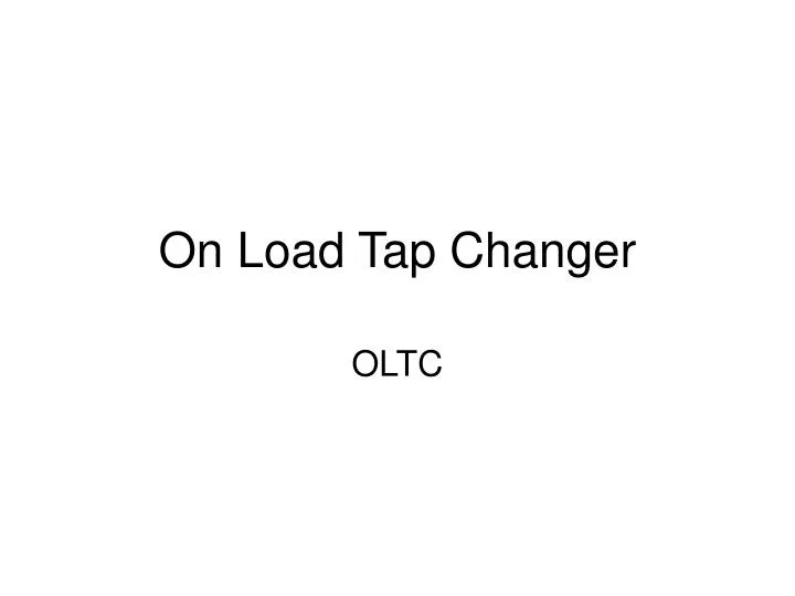 on load tap changer