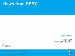 News from DESY .