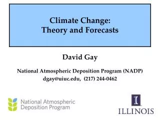 Climate Change: Theory and Forecasts