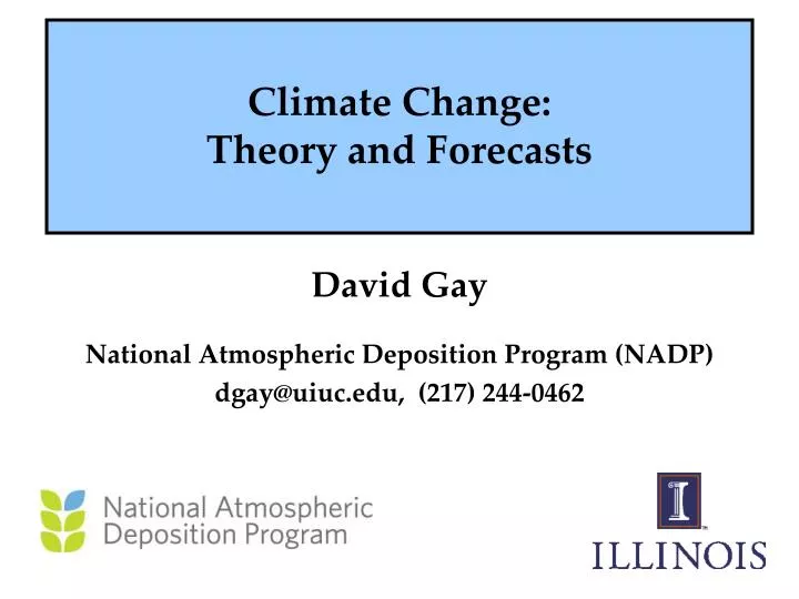 climate change theory and forecasts