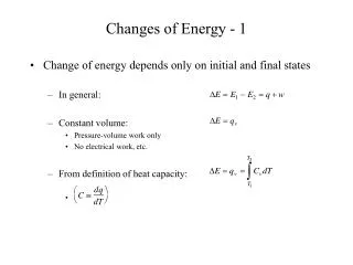 Changes of Energy - 1