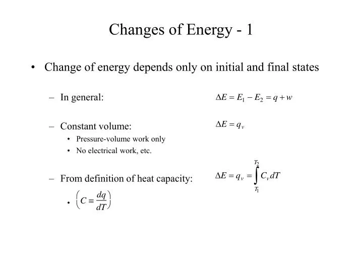changes of energy 1
