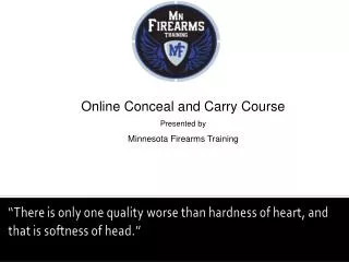 Online Conceal and Carry Course Presented by Minnesota Firearms Training