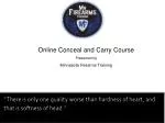 Online Conceal and Carry Course Presented by Minnesota Firearms Training - slide 1