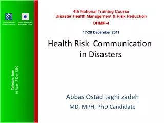 Health Risk Communication in Disasters