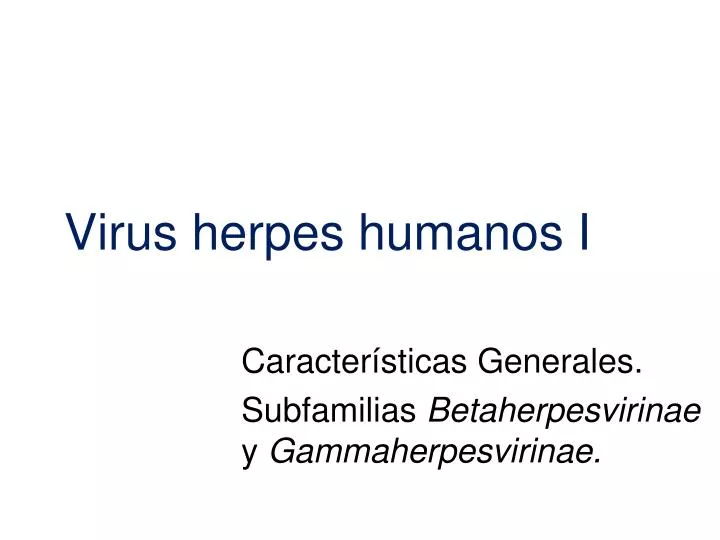 virus herpes humanos i