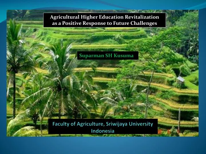 faculty of agriculture sriwijaya university indonesia