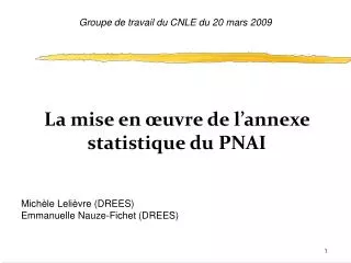 la mise en uvre de l annexe statistique du pnai