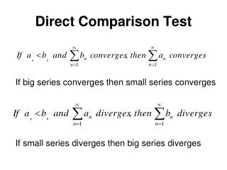 Direct Comparison Test