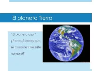 el planeta tierra