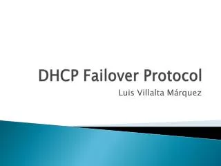 dhcp failover protocol