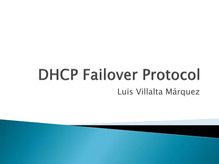 dhcp failover protocol