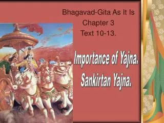 Bhagavad-Gita As It Is Chapter 3 Text 10-13.