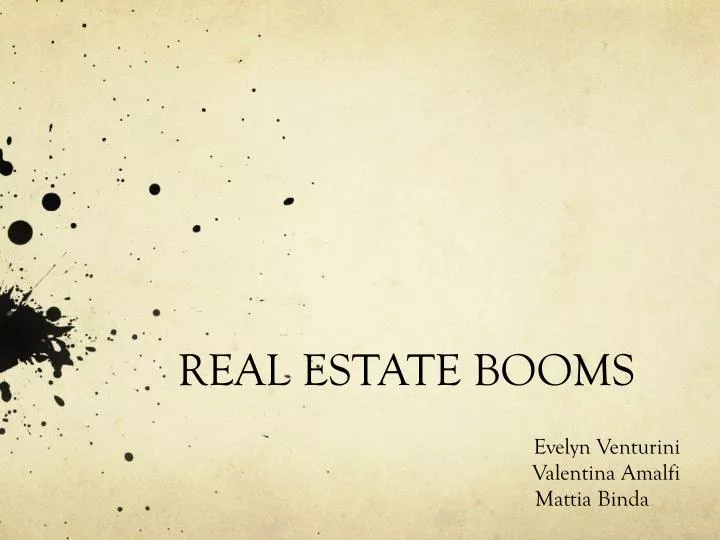 real estate booms