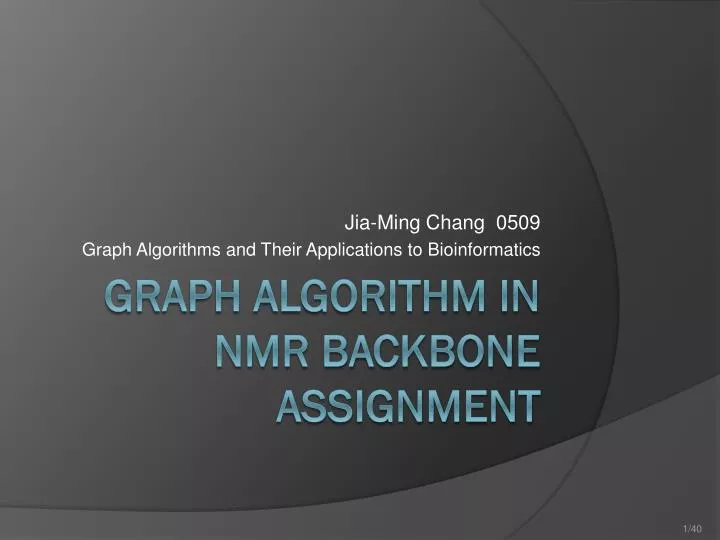 jia ming chang 0509 graph algorithms and their applications to bioinformatics