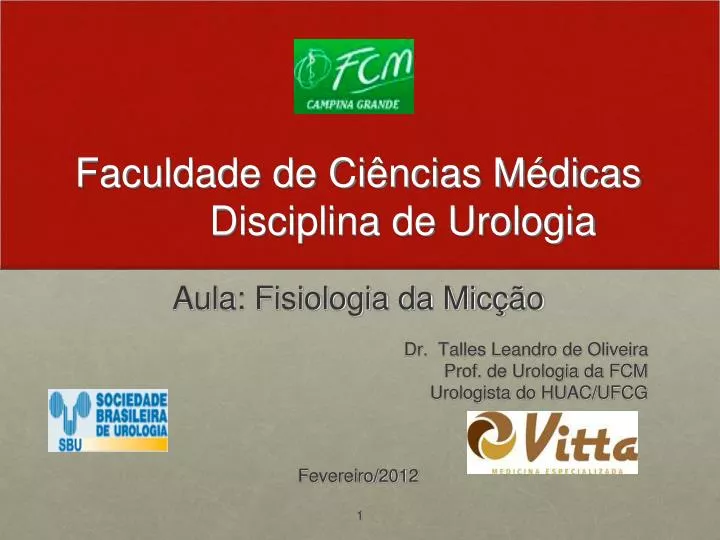 faculdade de ci ncias m dicas disciplina de urologia