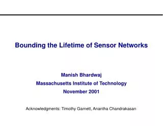 Bounding the Lifetime of Sensor Networks