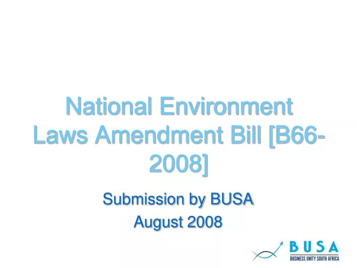 national environment laws amendment bill b66 2008