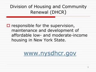 Division of Housing and Community Renewal (DHCR )
