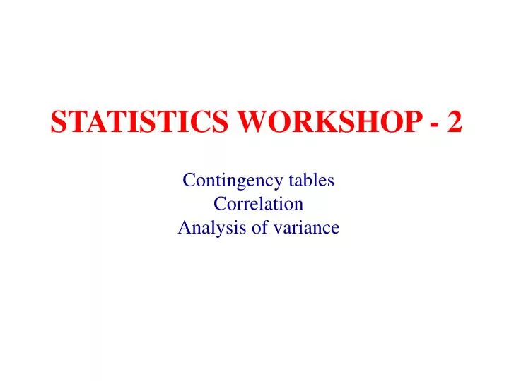 statistics workshop 2