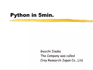 python in 5min
