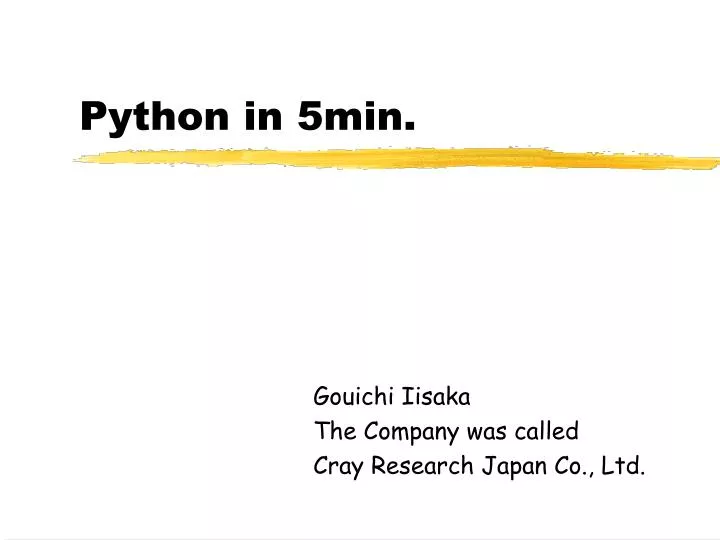 python in 5min
