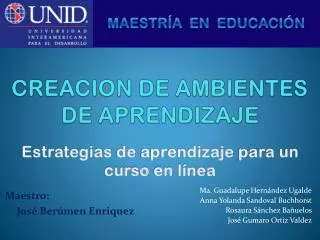 creacion de ambientes de aprendizaje