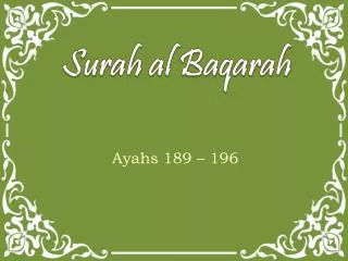 Surah al Baqarah