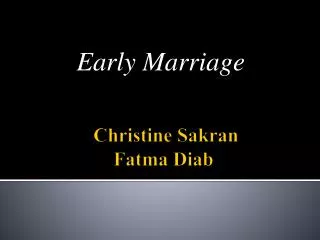 Christine Sakran Fatma Diab