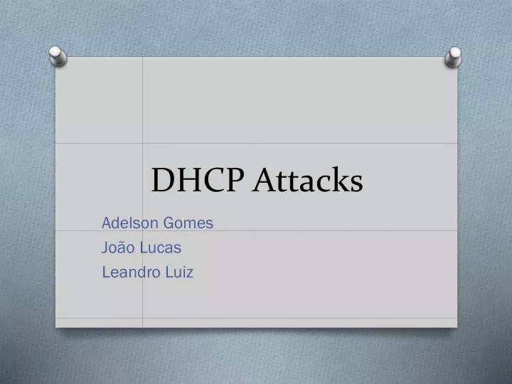 dhcp attacks