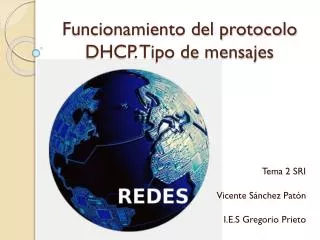 funcionamiento del protocolo dhcp tipo de mensajes