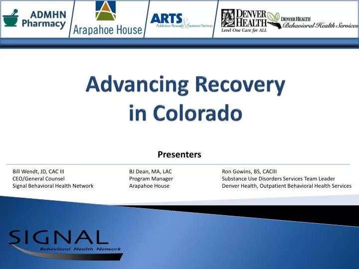 advancing recovery in colorado