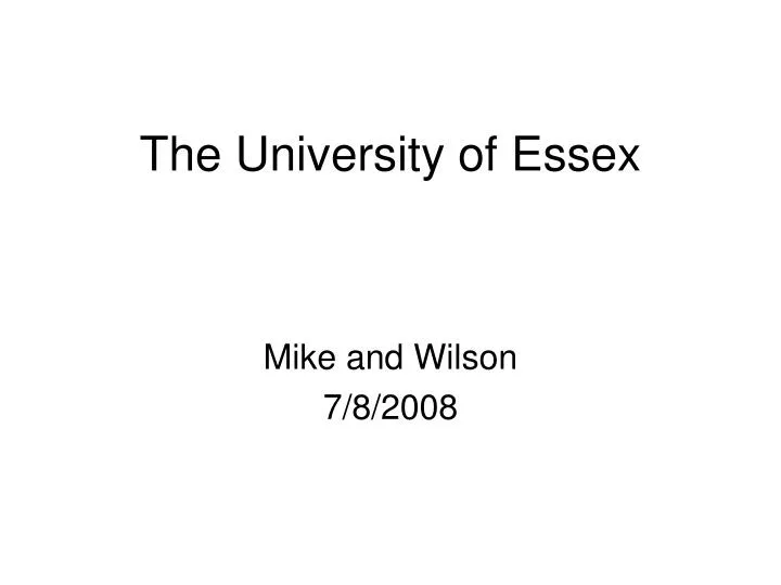 the university of essex