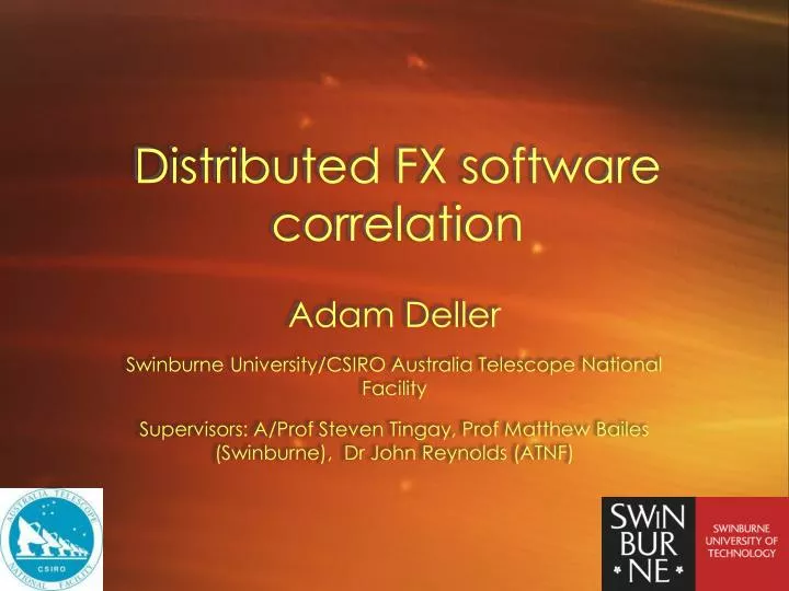 distributed fx software correlation