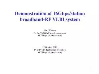 Demonstration of 16Gbps/station broadband-RF VLBI system