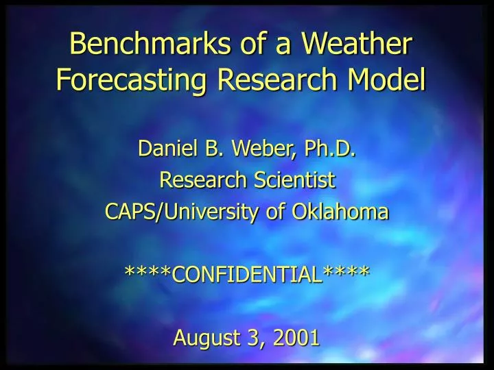 benchmarks of a weather forecasting research model