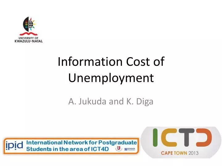 information cost of unemployment