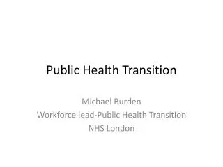 Public Health Transition