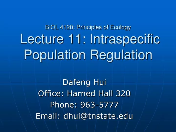 biol 4120 principles of ecology lecture 11 intraspecific population regulation