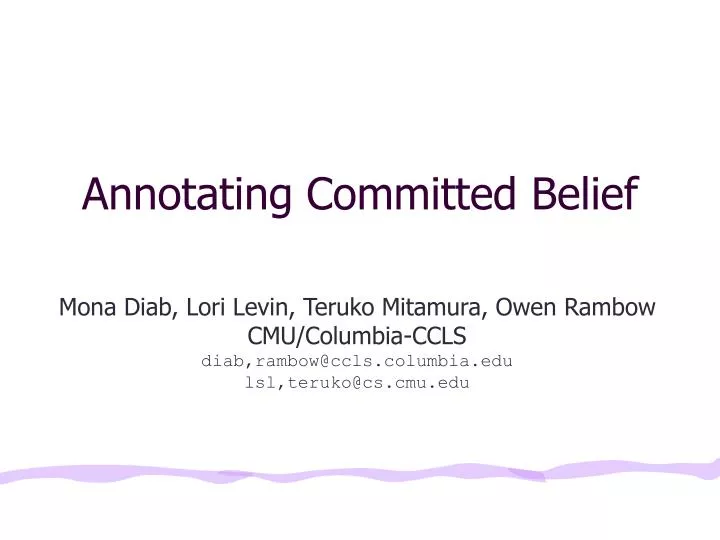 annotating committed belief